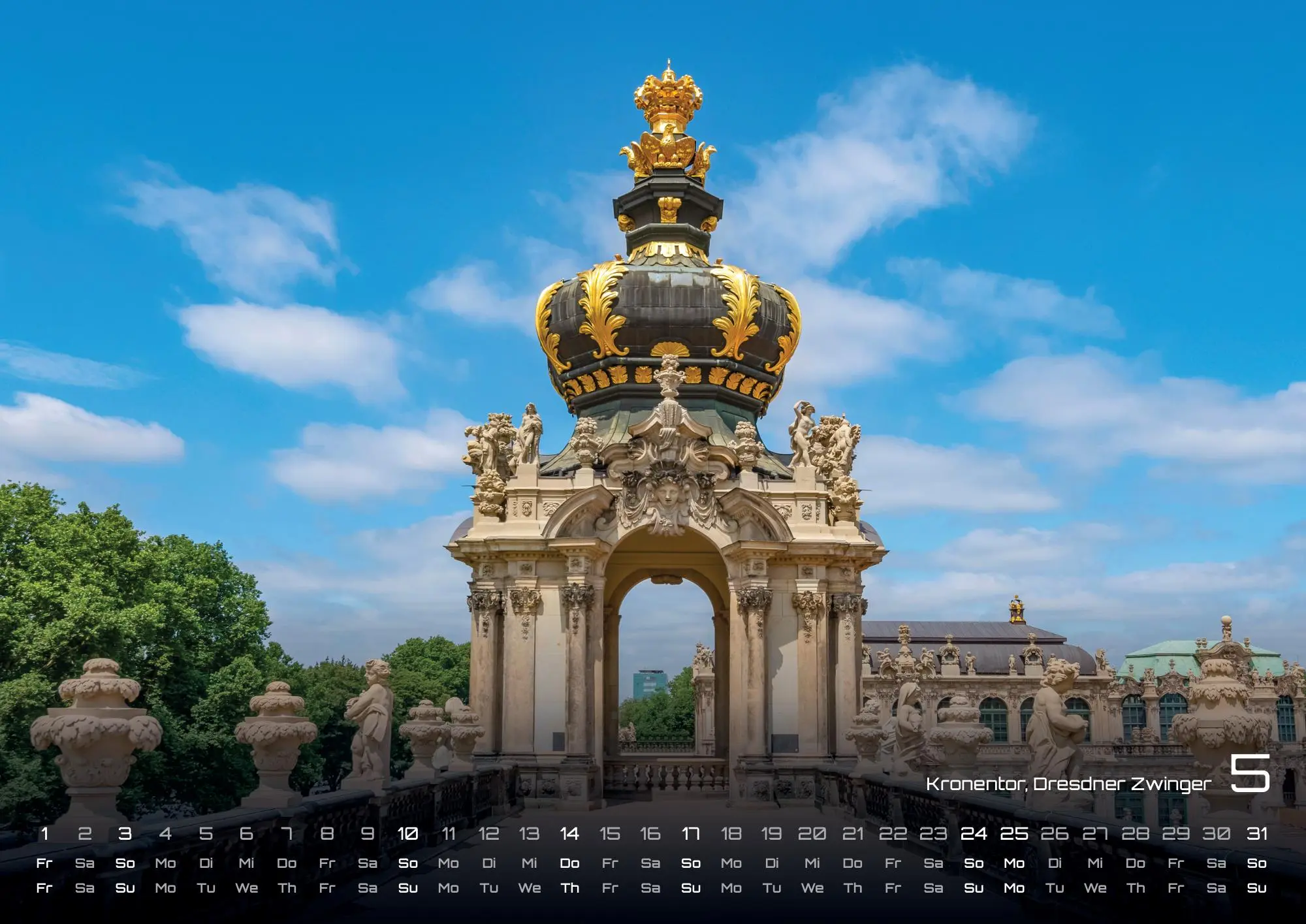 Dresden - magisches Elbflorenz - 2026 - Kalender DIN A2 (extragroß: ca. 60 cm x 42 cm)