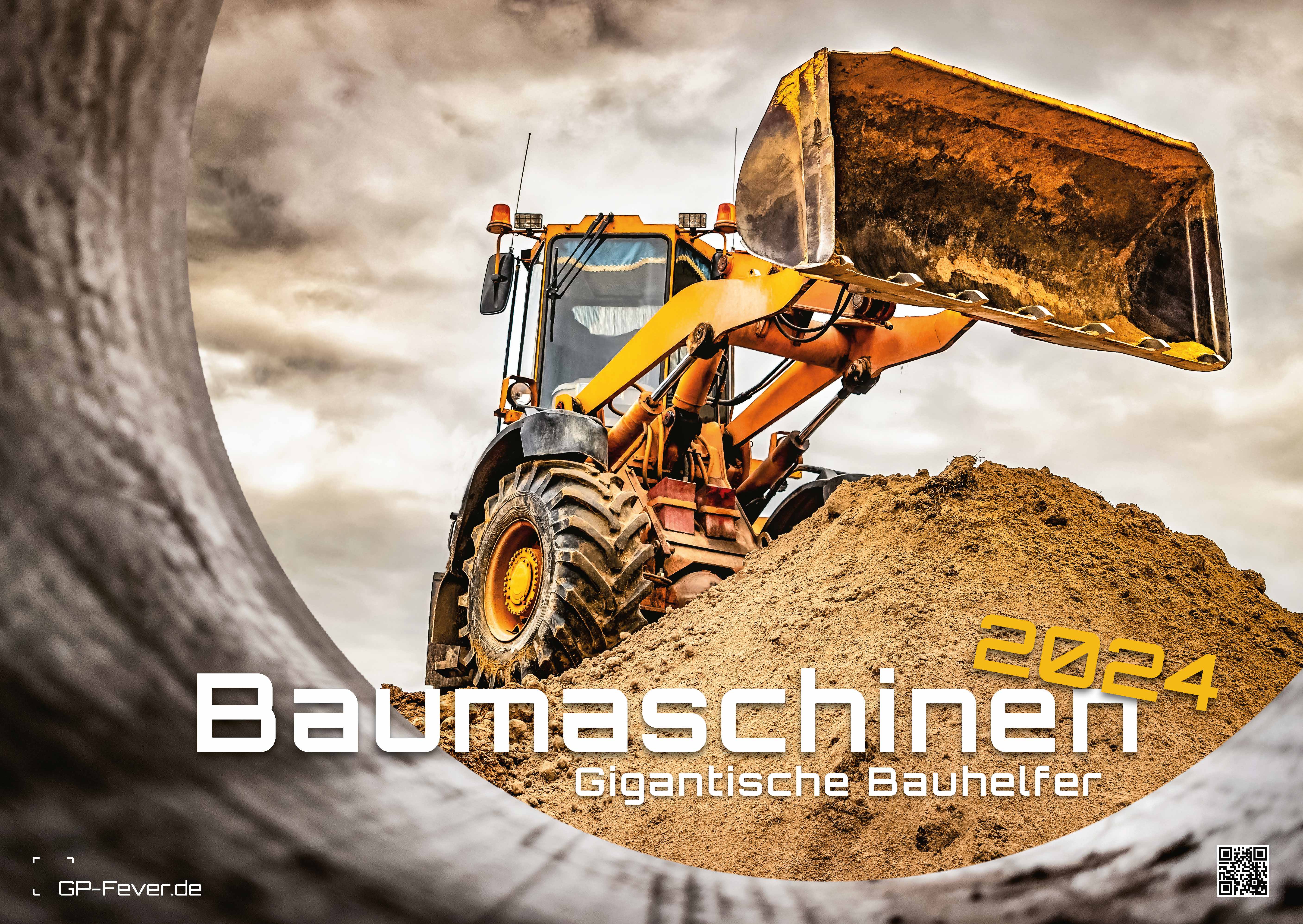 Baumaschinen - gigantische Bauhelfer - 2024 - Wandkalender