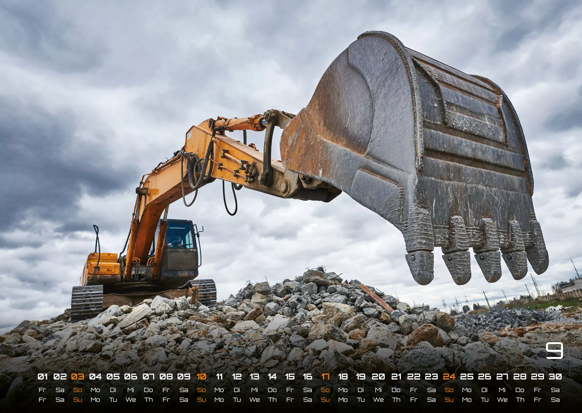 Baumaschinen - gigantische Bauhelfer - 2023 - Kalender