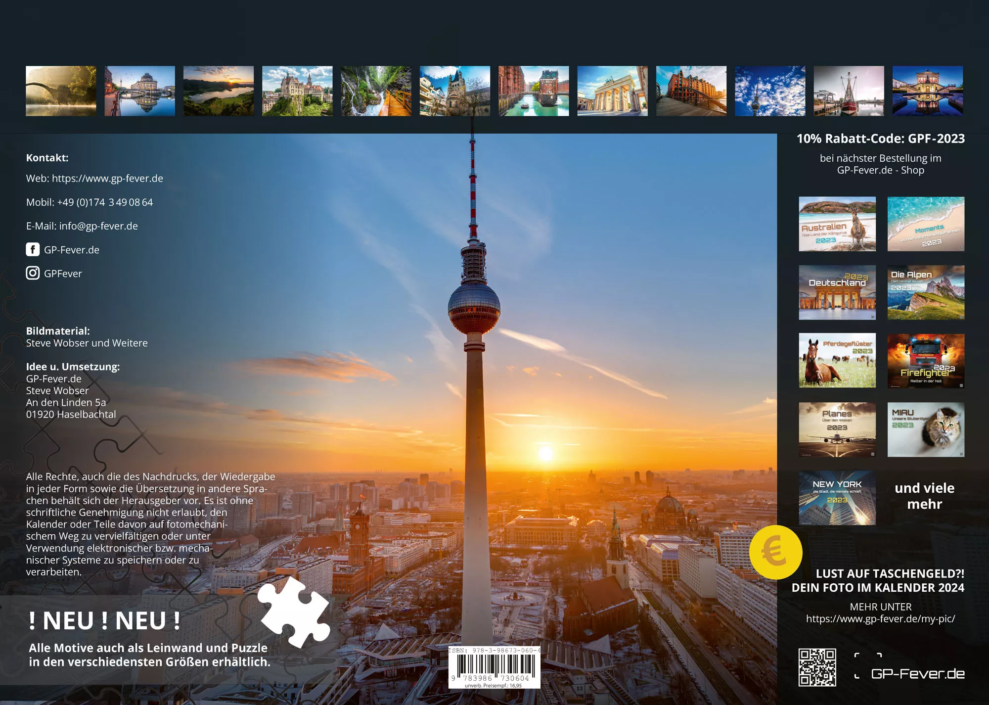 Deutschland - eine Reise zu bezaubernden Landschaften und Sehenswürdigkeiten - 2023 - Kalender