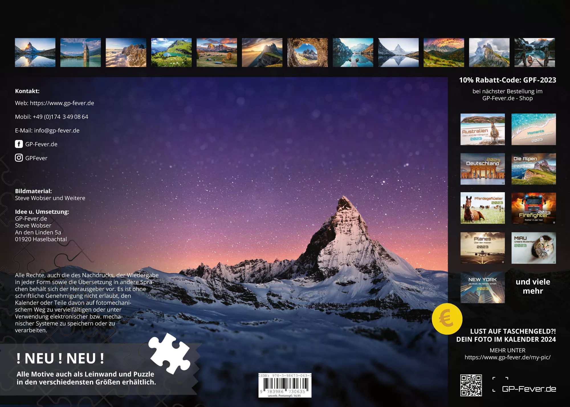 Die Alpen - dem Himmel so nah - 2023 - Kalender