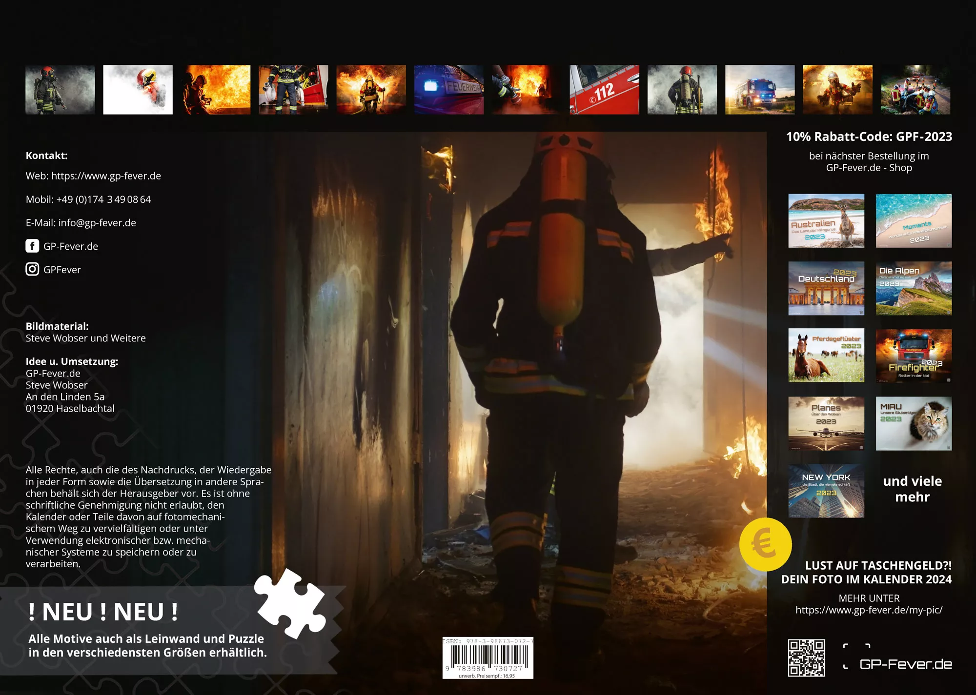 FIREFIGHTER - Retter in der Not - Feuerwehr - 2023 - Kalender