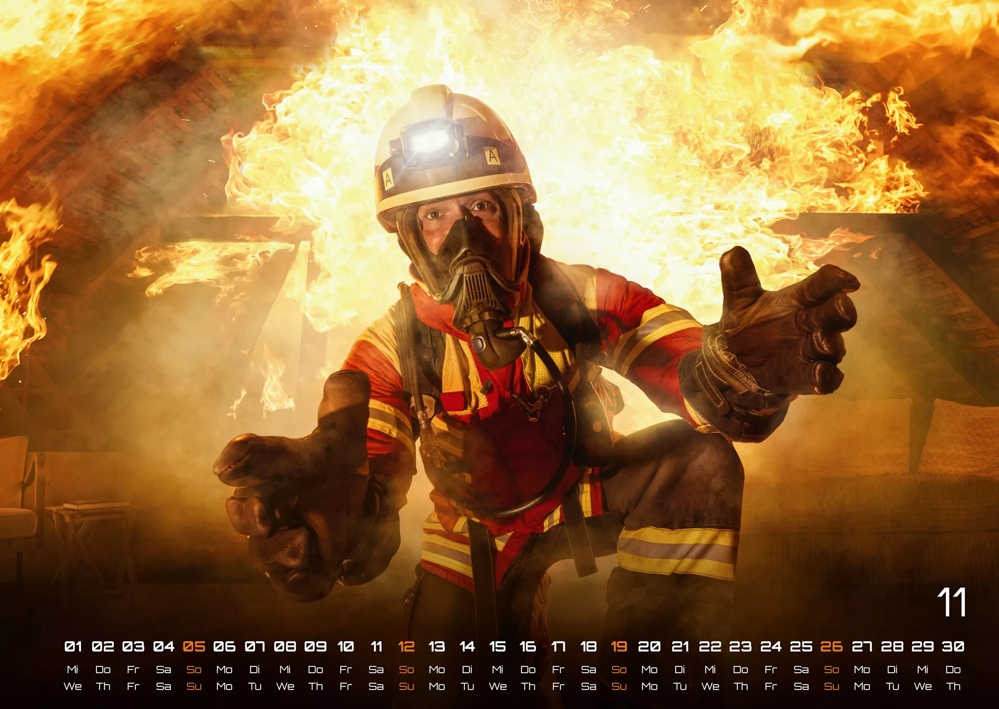 FIREFIGHTER - Retter in der Not - Feuerwehr - 2023 - Kalender