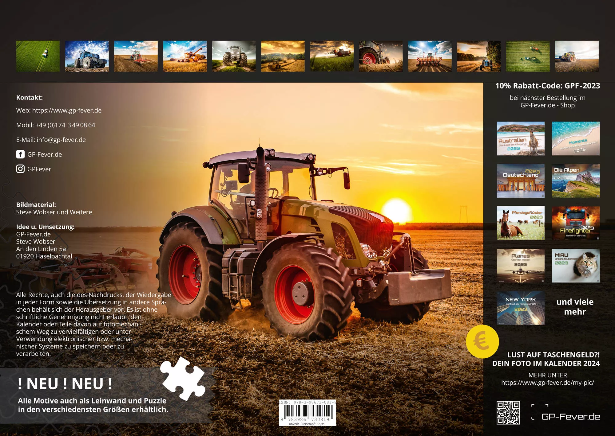 Landmaschinen - Traktor - 2023 - Kalender