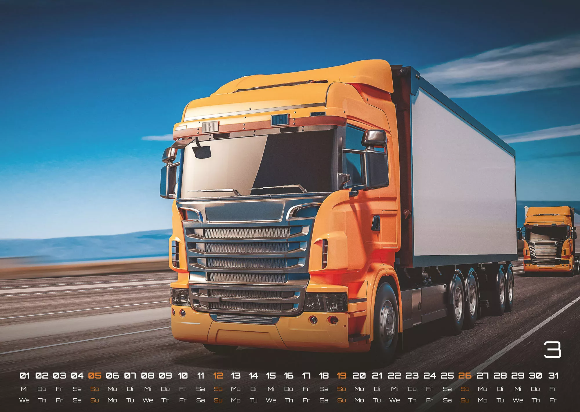 Trucks - Könige der Straße - LKW - 2023 - Kalender