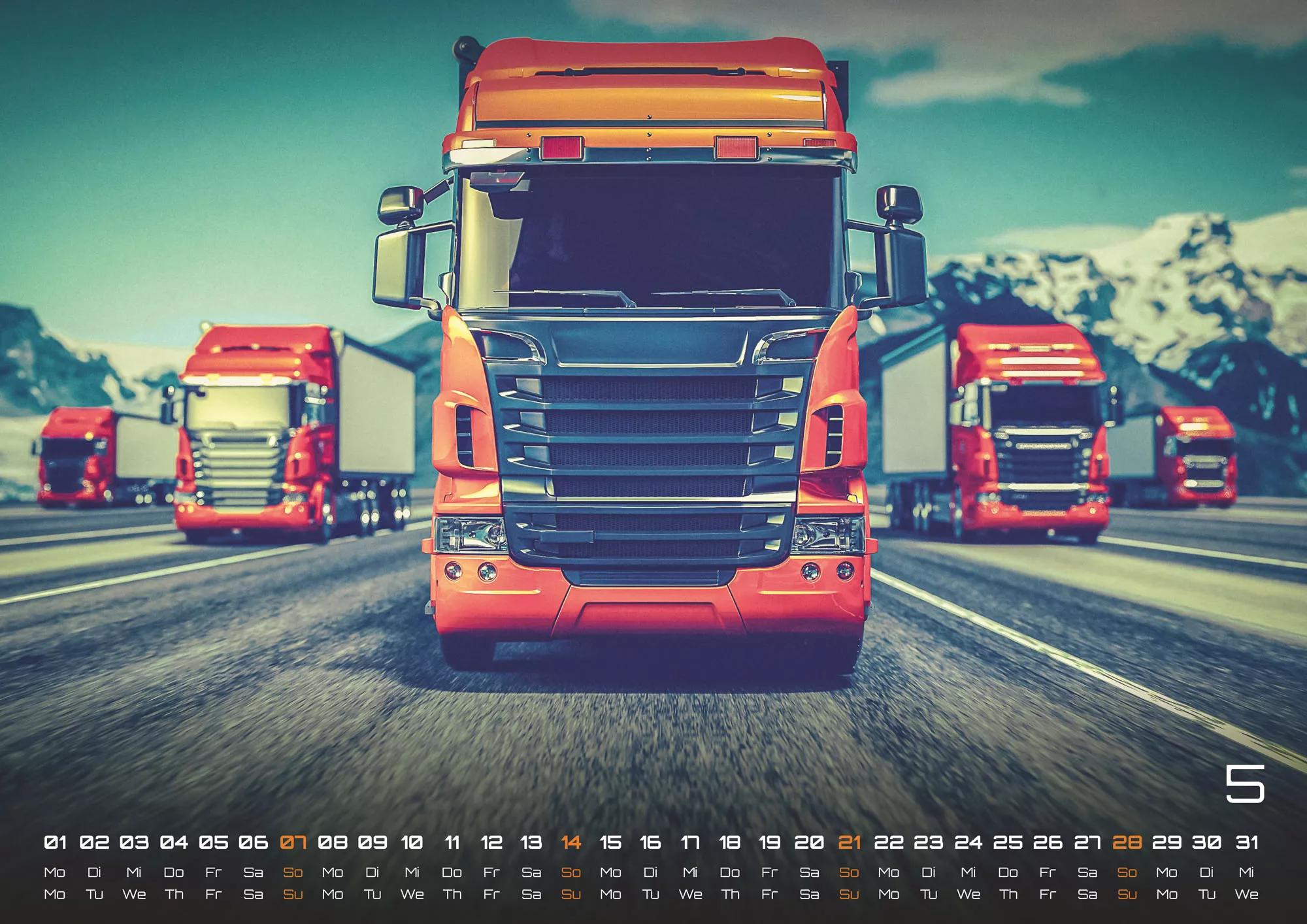 Trucks - Könige der Straße - LKW - 2023 - Kalender
