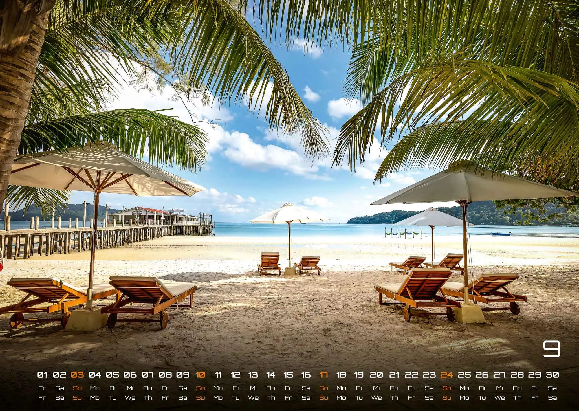 Inseln & Strände - Plätze zum Entspannen - 2023 - Kalender