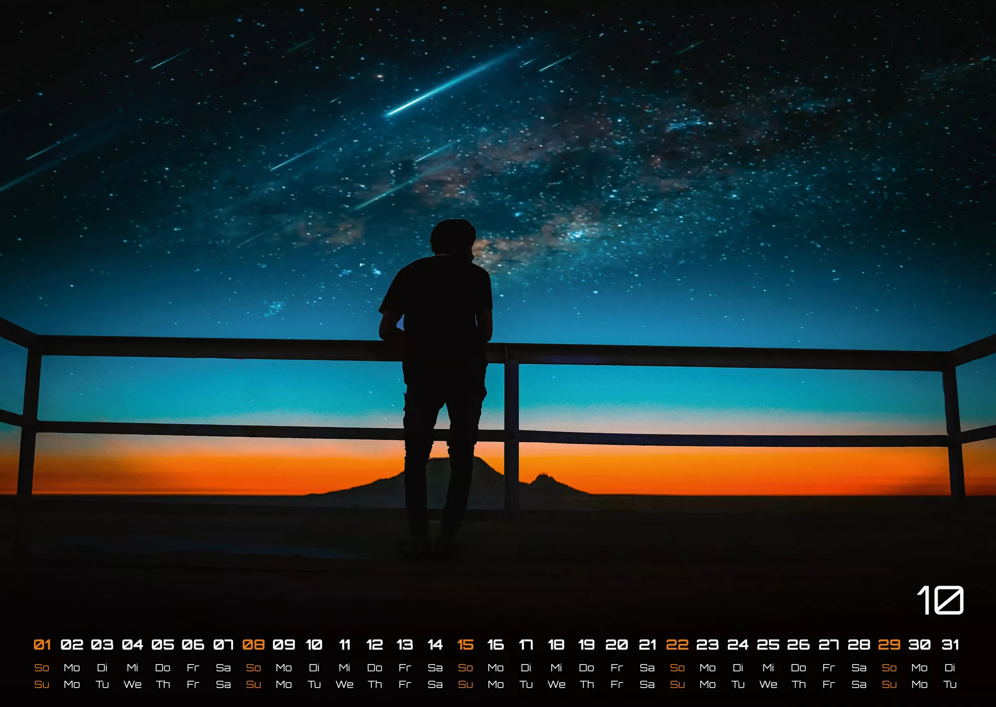 Nachthimmel - wenn es dunkel wird - Milchstraße - 2023 - Kalender