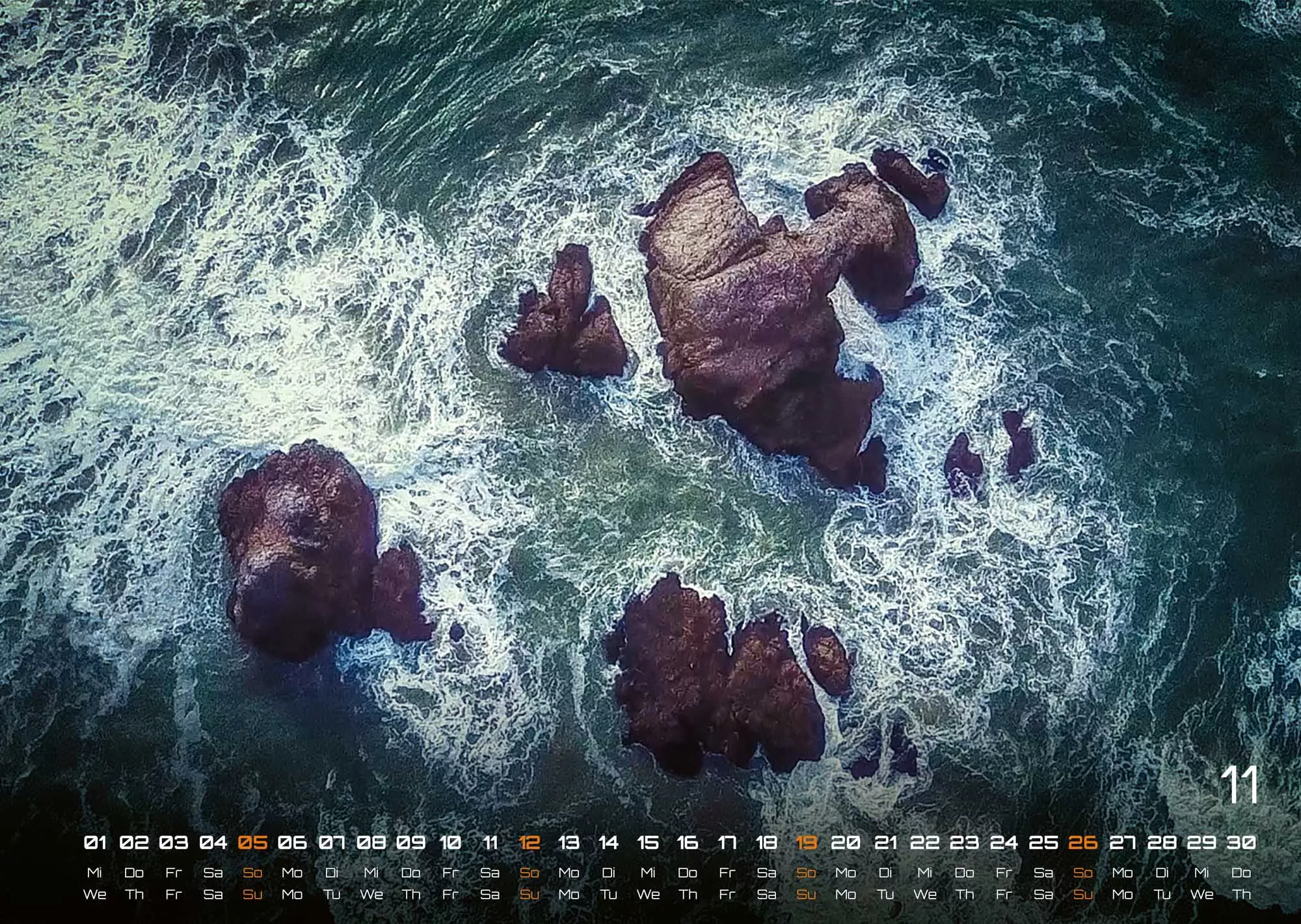 Luftaufnahmen - faszinierende Aufnahmen von oben - ABOVE - 2023 - Kalender